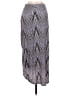 Maeve Chevron-herringbone Silver Formal Skirt Size S - photo 2