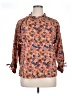 Sundance Floral Orange 3/4 Sleeve Blouse Size XL - photo 1