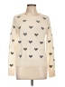 Magaschoni 100% Cashmere Graphic Ivory Cashmere Pullover Sweater Size L - photo 1