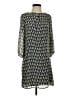 H&M 100% Polyester Chevron-herringbone Gray Casual Dress Size 2 - photo 1