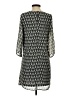 H&M 100% Polyester Chevron-herringbone Gray Casual Dress Size 2 - photo 2