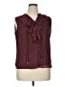 Tommy Hilfiger 100% Polyester Burgundy Sleeveless Blouse Size XL - photo 1