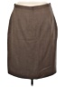 ETRO Solid Brown Wool Skirt Size EU (IT) 44 / US 8 - photo 2