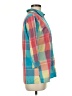 Alia Color Block Teal 3/4 Sleeve Button-Down Shirt Size 8 - photo 4
