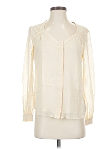 Diane von Furstenberg Long Sleeve Silk Top (view 1)