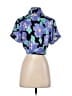 Unique Vintage 100% Polyester Blue Short Sleeve Blouse Size S - photo 2