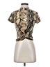 Originality Gold Short Sleeve Blouse Size S - photo 1