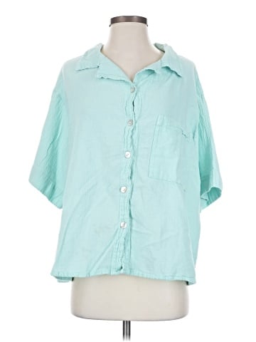 Oh My Gauze! 3/4 Sleeve Button-Down Shirt (view 1)