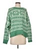 American Eagle Outfitters Print Green Pullover Sweater Size S - photo 1