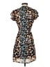 Blue Rain 100% Polyester Print Brown Casual Dress Size XS - photo 2
