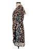 Blue Rain 100% Polyester Print Brown Casual Dress Size XS - photo 5