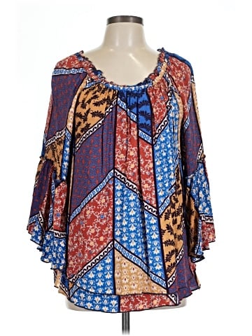 Democracy 3/4 Sleeve Blouse (view 1)