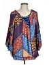 Democracy 100% Rayon Blue 3/4 Sleeve Blouse Size L - photo 1
