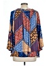 Democracy 100% Rayon Blue 3/4 Sleeve Blouse Size L - photo 2