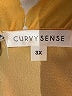curvy sense 100% Polyester Yellow Short Sleeve Blouse Size 3X - photo 7