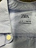 Zara Blue Long Sleeve Button-Down Shirt Size 6 - photo 3