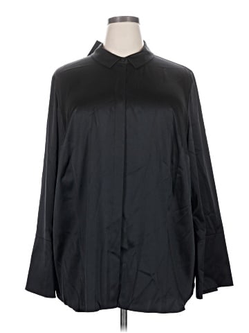 Lafayette 148 New York Long Sleeve Silk Top (view 1)