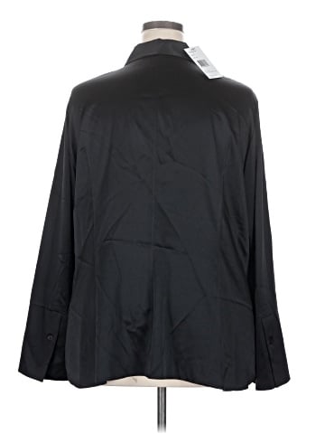 Lafayette 148 New York Long Sleeve Silk Top (view 2)