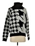 William Rast Houndstooth Black Pullover Sweater Size S - photo 1