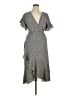 Max Studio Polka Dots Gray Casual Dress Size XL - photo 1