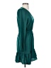 Express 100% Polyester Solid Teal Casual Dress Size XS - photo 4