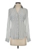 Express Outlet 100% Polyester Stripes Gray Long Sleeve Blouse Size XS - photo 1