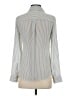 Express Outlet 100% Polyester Stripes Gray Long Sleeve Blouse Size XS - photo 2