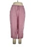 Flax 100% Linen Solid Burgundy Linen Pants Size 14 (L) - photo 1