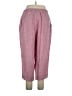 Flax 100% Linen Solid Burgundy Linen Pants Size 14 (L) - photo 2