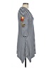 Caite Stripes Gray Casual Dress Size L - photo 4