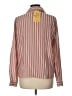 Covington 100% Polyester Stripes Red Long Sleeve Blouse Size L - photo 2