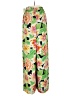Bill Blass 100% Polyester Floral Green Casual Pants Size M - photo 2