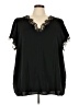 Torrid 100% Polyester Black Short Sleeve Blouse Size 4X Plus (4) - photo 1