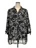 Catherines 100% Polyester Paisley Black 3/4 Sleeve Blouse Size 3X - photo 1