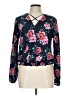 Blush 100% Polyester Blue Long Sleeve Blouse Size L - photo 1