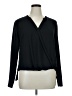 Remade 100% Polyester Black Long Sleeve Blouse Size XL - photo 1