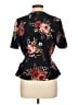 Monteau 100% Polyester Black Short Sleeve Blouse Size L - photo 2