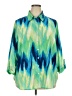 Alia 100% Polyester Chevron-herringbone Green 3/4 Sleeve Blouse Size 22 - photo 1
