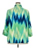 Alia 100% Polyester Chevron-herringbone Green 3/4 Sleeve Blouse Size 22 - photo 2