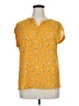 Papermoon 100% Polyester Yellow Short Sleeve Blouse Size XL - photo 1