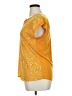 Papermoon 100% Polyester Yellow Short Sleeve Blouse Size XL - photo 5