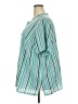 Catherines Stripes Teal Short Sleeve Blouse Size 3X - photo 5