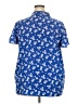 Lane Bryant 100% Polyester Blue Short Sleeve Blouse Size 22 - photo 2