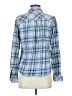 Maurices 100% Cotton Plaid Blue Long Sleeve Button-Down Shirt Size XS - photo 2