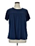 Chaps Blue Short Sleeve Blouse Size XL - photo 1