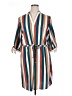 Blush 100% Polyester Stripes Tan Casual Dress Size 1X - photo 1