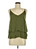 Left Coast by Dolan Solid Green Sleeveless Blouse Size M - photo 1
