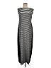 Chico's Stripes Black Casual Dress Size Med (1) - photo 1
