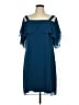 Thalia Sodi 100% Polyester Solid Blue Cocktail Dress Size L - photo 1
