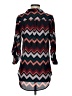 rue21 100% Polyester Chevron-herringbone Red 3/4 Sleeve Blouse Size S - photo 2